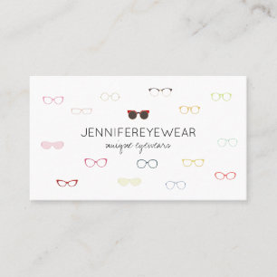 Carte De Visite Spécialiste de la lunetterie Lunettes Rouge Jaune 