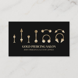 Carte De Visite Spécialiste de piercing Golden JEWELS