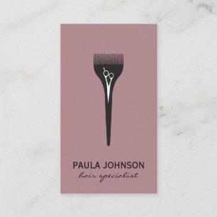 Carte De Visite Spécialiste en coiffure des outils de salon modern