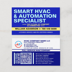 Carte De Visite Spécialiste intelligent en CVC Entreprise de cli