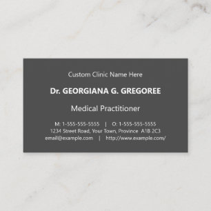 Carte de visite spécialiste Médicale simple