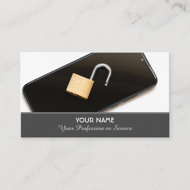 Carte De Visite Spécialiste mobile et sécurité (Devant)
