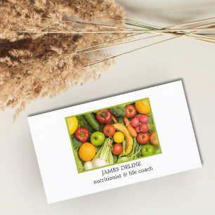 Carte De Visite Spécialiste propre élégant en nutrition de légumes