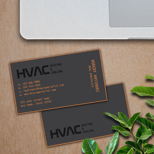 Carte De Visite Spécialistes du chauffage et du refroidissement HV