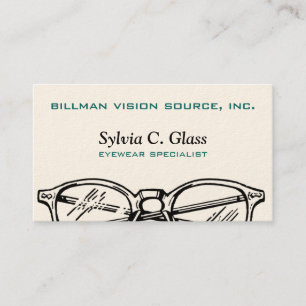 Carte De Visite Spectacles lunettes Vue optique
