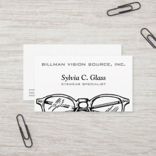 Carte De Visite Spectacles lunettes Vue optique