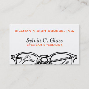 Carte De Visite Spectacles lunettes Vue optique