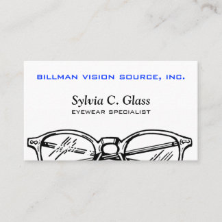 Carte De Visite Spectacles Vêtements de lunettes Vision optique