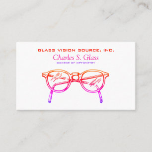 Carte De Visite Spectacles Vêtements de lunettes Vision optique D