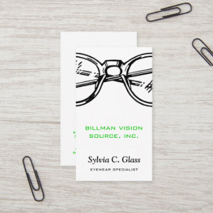 Carte De Visite Spectacles Vêtements Vêtements optiques Vision v