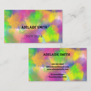 Carte De Visite spectre de couleurs fluorescent