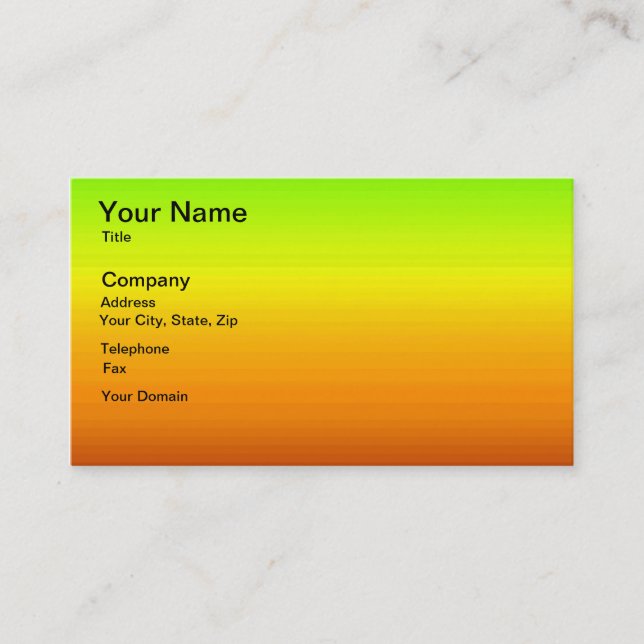 Carte De Visite Spectre des couleurs horizontales -3 (Devant)