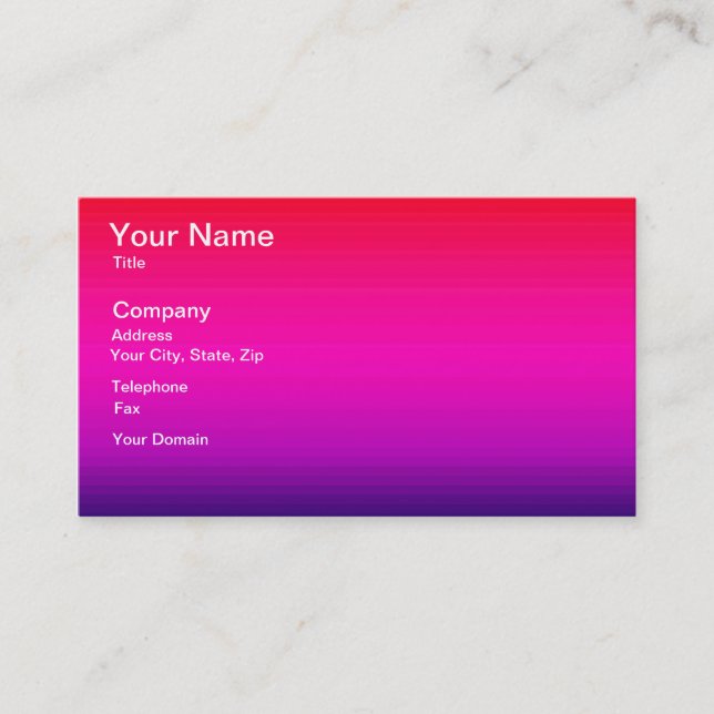 Carte De Visite Spectre des couleurs horizontales - 4 (Devant)