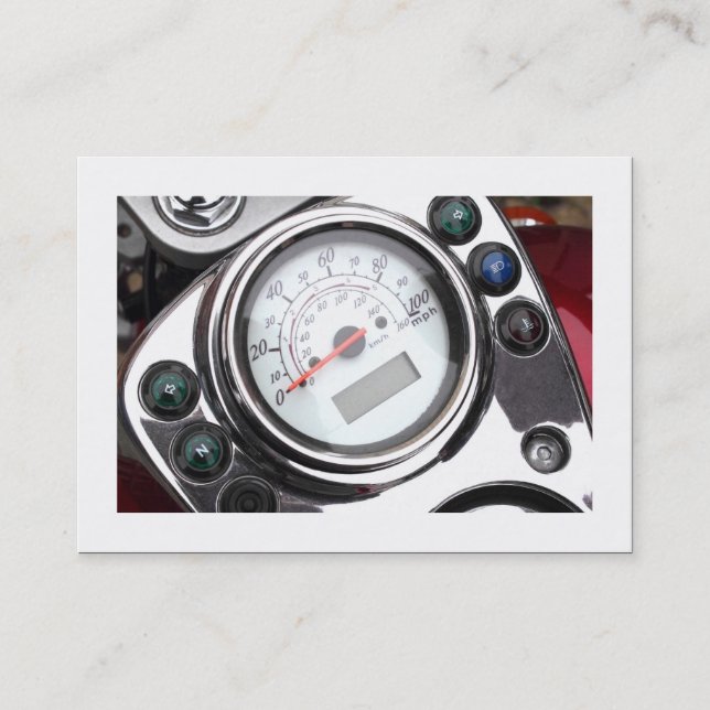 Carte De Visite Speedomètre de motocyclette (frontière) (Devant)