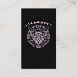 Carte De Visite Sphynx gothique noir Chat Goth Moon