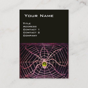 Carte De Visite SPIDER ET WEB Topaz Jaune Platine Noire