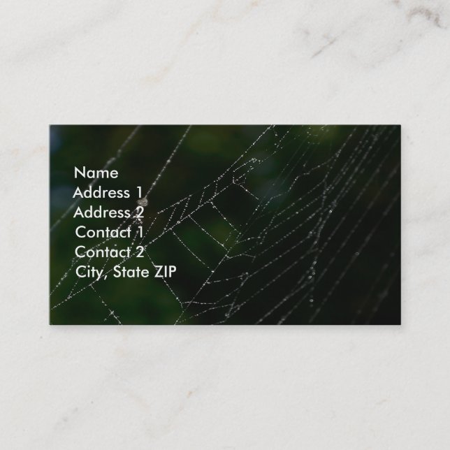 Carte De Visite Spider Web (Devant)