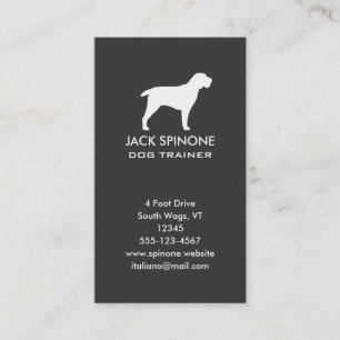 Carte De Visite Spinone Italien Silhouette Verticale