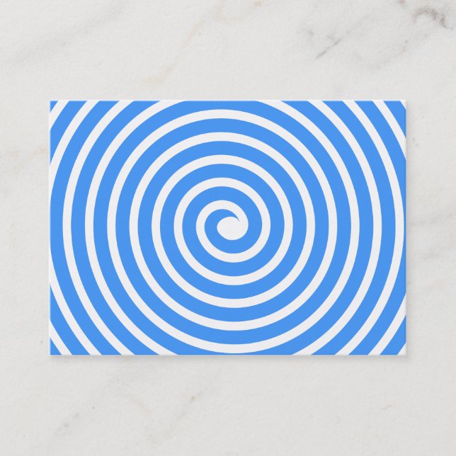 Carte De Visite Spiral Motif - Bleu et blanc bébé (Devant)