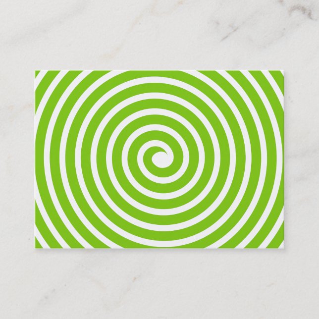Carte De Visite Spiral Motif - Martian Vert et Blanc (Devant)