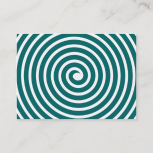 Carte De Visite Spiral Motif - Moss Vert et Blanc