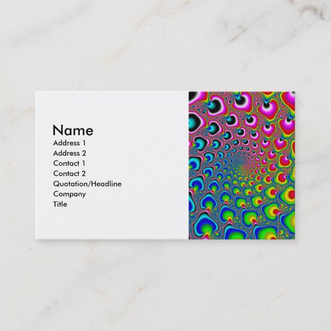 Carte De Visite Spirale inverse (Devant)