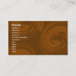 Carte De Visite Spirales au chocolat