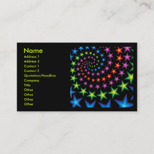 Carte De Visite spirales d'étoile