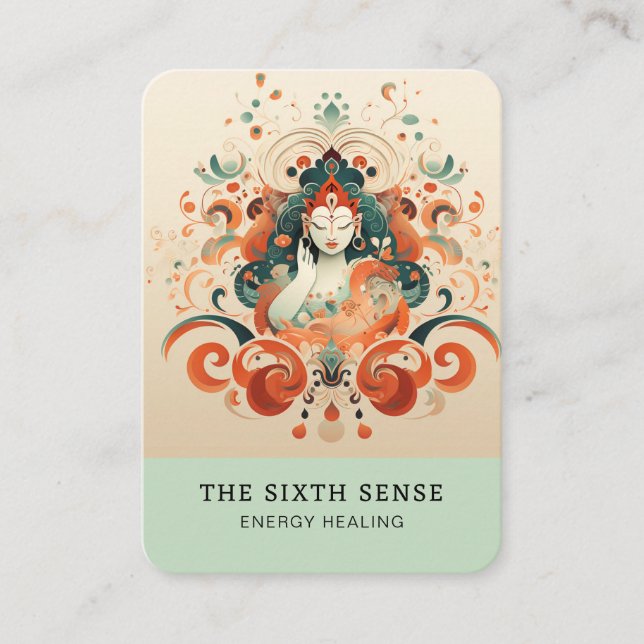 Carte de visite spirituel Energie Heiler Reiki (Devant)