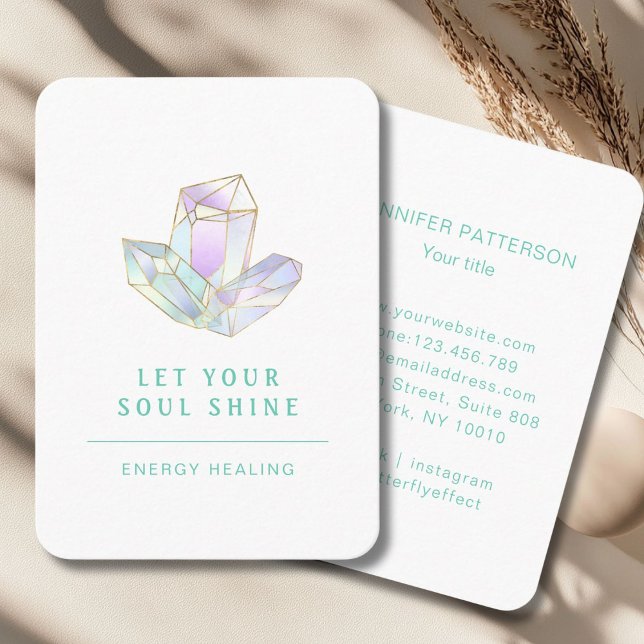 Carte de visite spirituel Energie Heiler Reiki (Energie Heiler Reiki Spiritual Business Card)