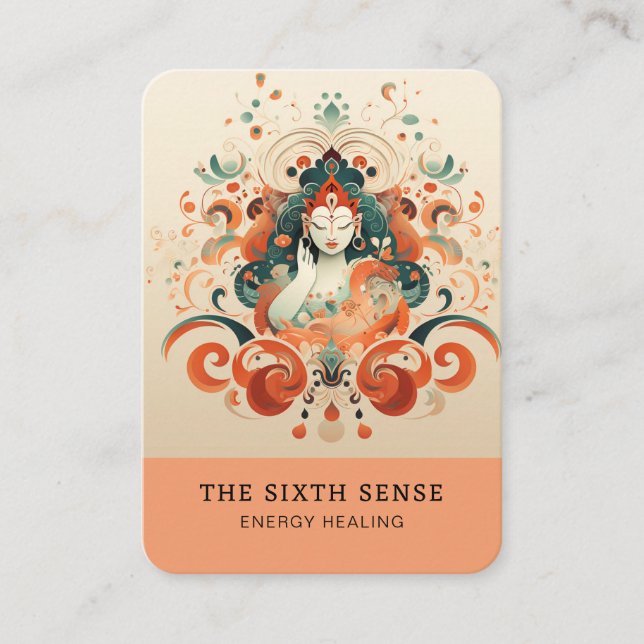 Carte de visite spirituel Energie Heiler Reiki (Devant)