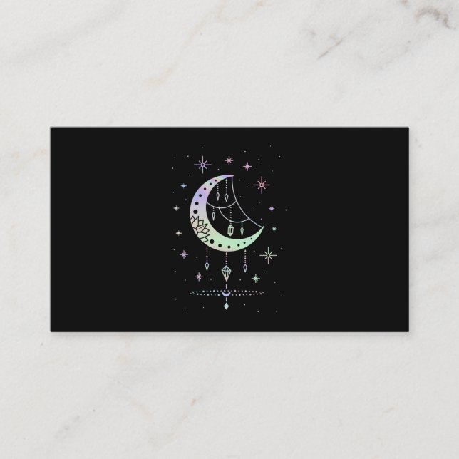 Carte De Visite Spirituel Pastel Goth Moon Witchy (Devant)