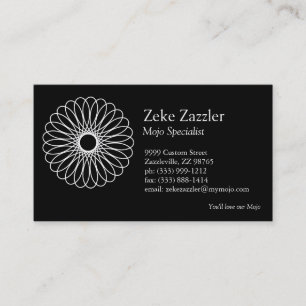 Carte De Visite Spirograph blanc