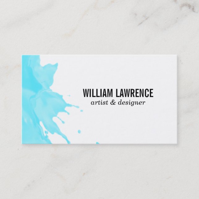 Carte De Visite Splash | Expressif (bleu) (Devant)