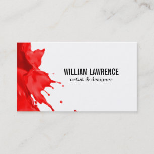 Carte De Visite Splash   Expressif (rouge)