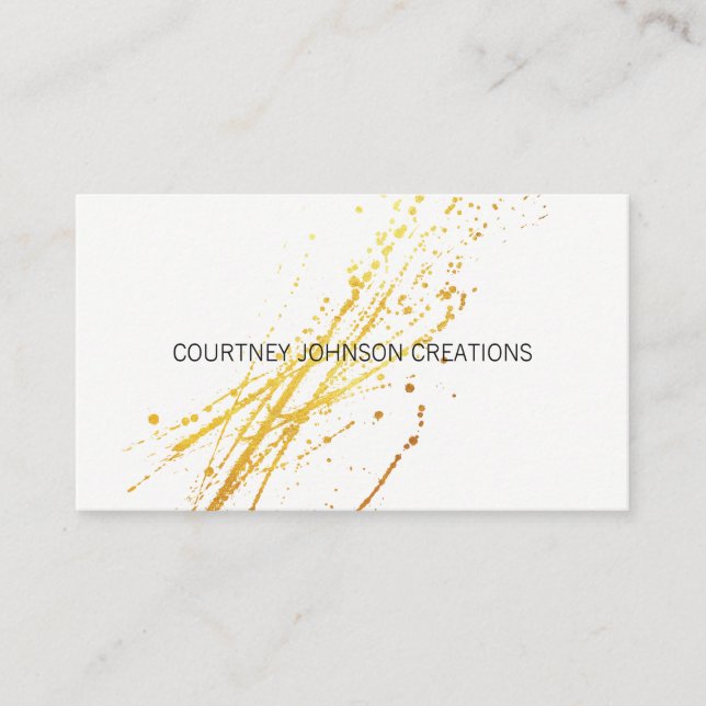 Carte De Visite Splatte Expressive Or (Devant)