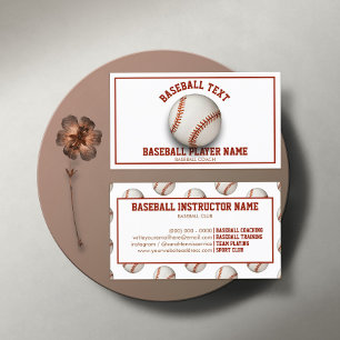 Carte De Visite Sport Coach Baseball