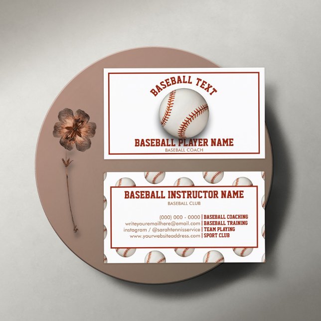 Carte De Visite Sport Coach Baseball (Créateur téléchargé)