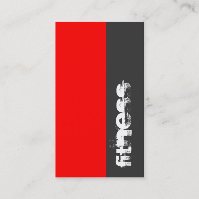 Carte de visite sport gris-rouge vertical (Devant)