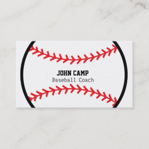 Carte de visite sportif de baseball Red Stitch Coa