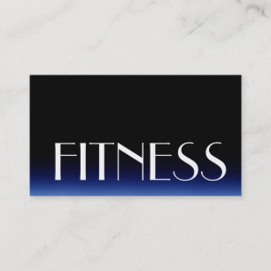 Carte de visite sportif tendance Black Blue Fitnes