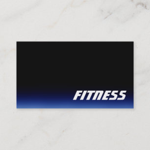 Carte de visite sportif tendance Black Blue Fitnes