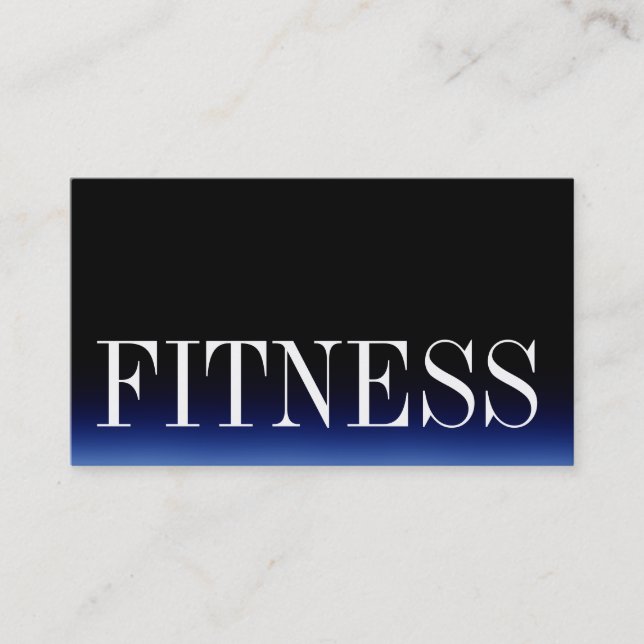 Carte de visite sportif tendance Black Blue Fitnes (Devant)