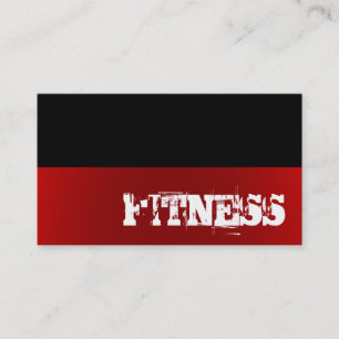 Carte de visite sportif tendance Black Red Fitness