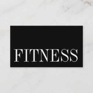 Carte de visite sportif tendance Black White Fitne