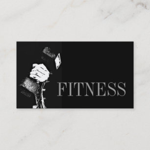 Carte de visite sportif tendance Grey Black Fitnes