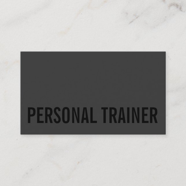 Carte de visite sportif tendance Grey Fitness (Devant)