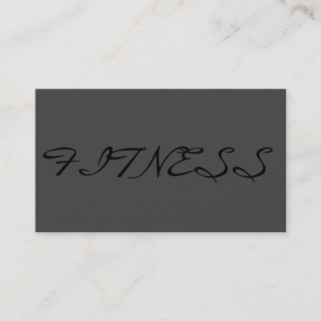 Carte de visite sportif tendance Grey Fitness (Devant)