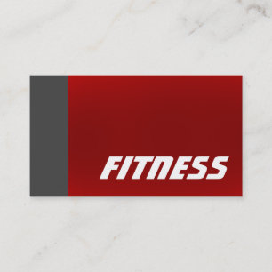 Carte de visite sportif tendance Grey Red Fitness