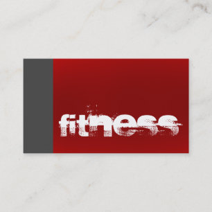 Carte de visite sportif tendance Grey Red Fitness